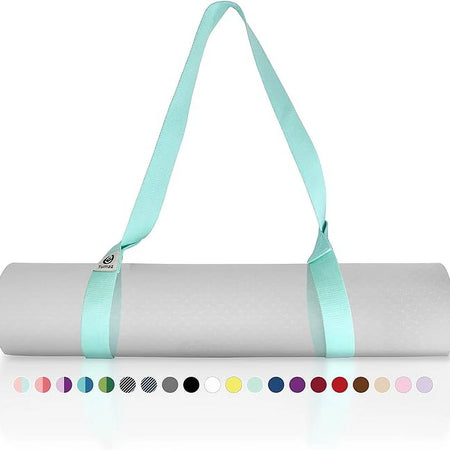 Yoga Mat Holder (Mat Not Incl.), Adjustable Yoga Mat Carrier, Turquoise