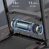 Folding Electric Treadmill with Bluetooth and Voice Control for Home and Office, Speed Range 0.5-7.5 MPH